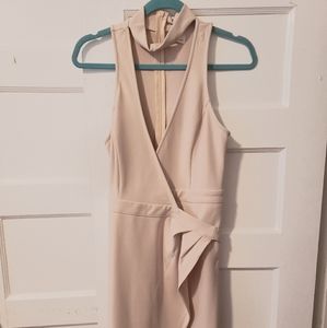 Pink asymmetrical wrap dress